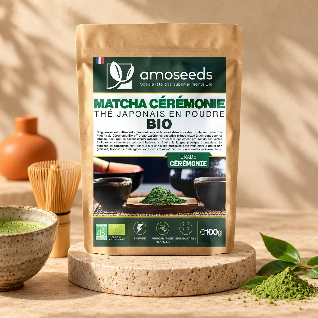 Amoseeds Thé Matcha Cérémonie Bio 100 g